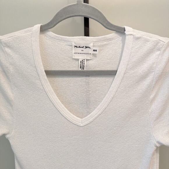 Michael Stars T-Shirt for Anthropologie Size XS/S Basic White Shine Tee Top USA - Picture 6 of 12
